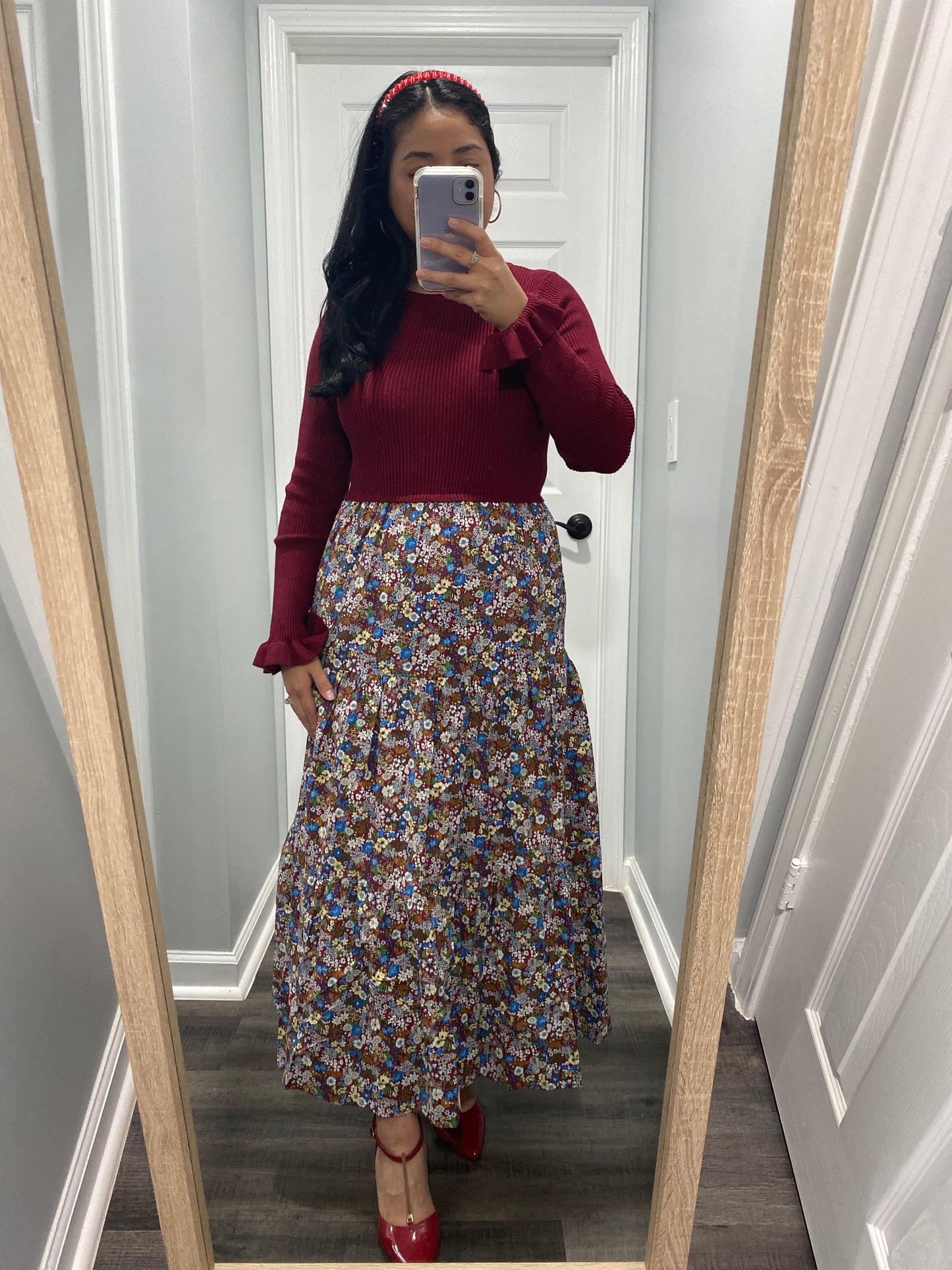 The Bailey Dress in Burgundy