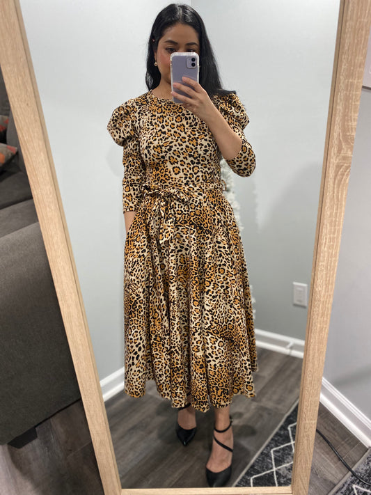 The Valentina Dress - In Leopard
