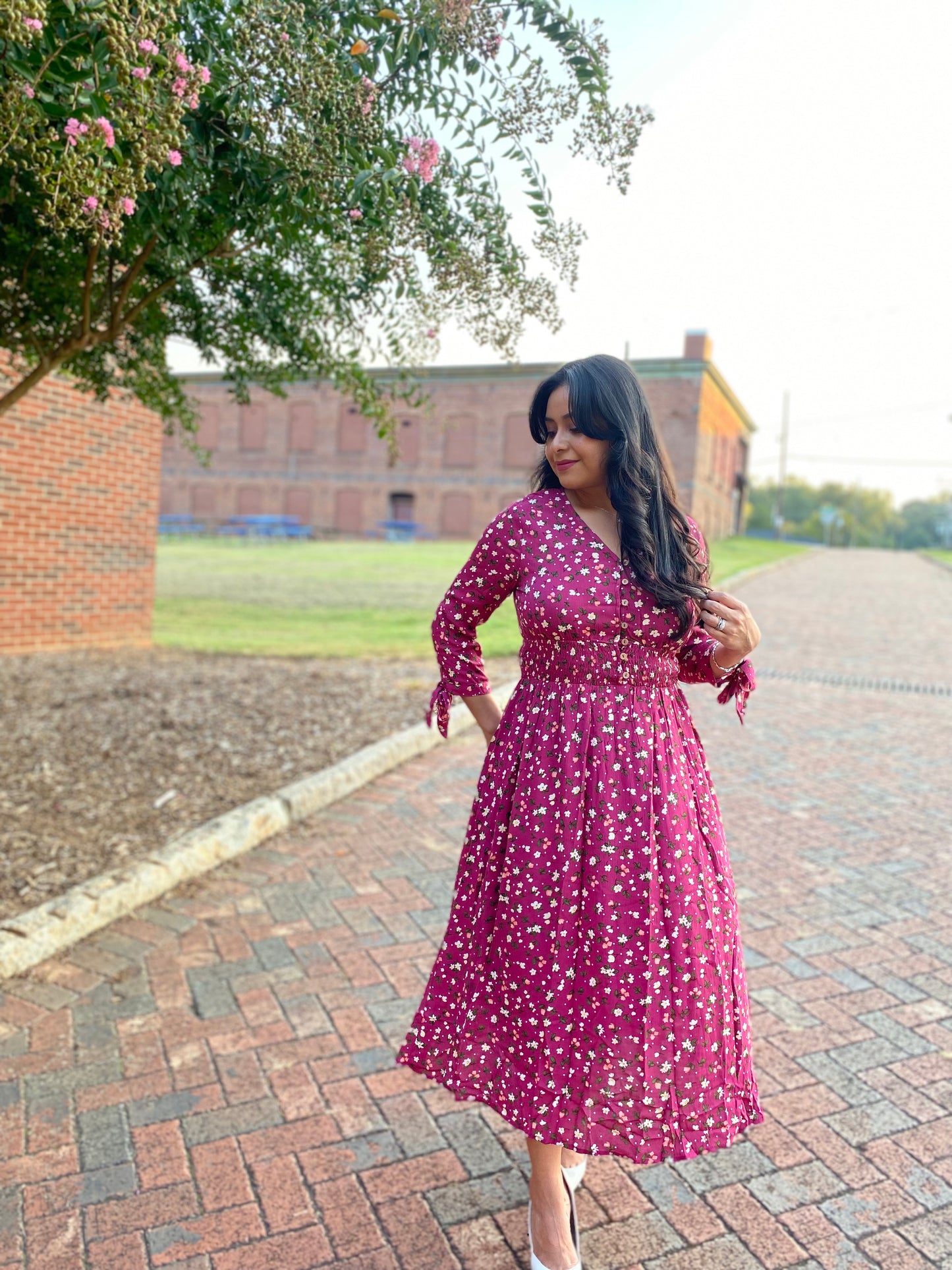 The Magenta Dress